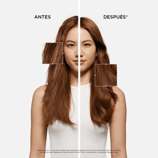 antes y despues del Pre-Shampoo Reparador Descalcificante de Kérastase